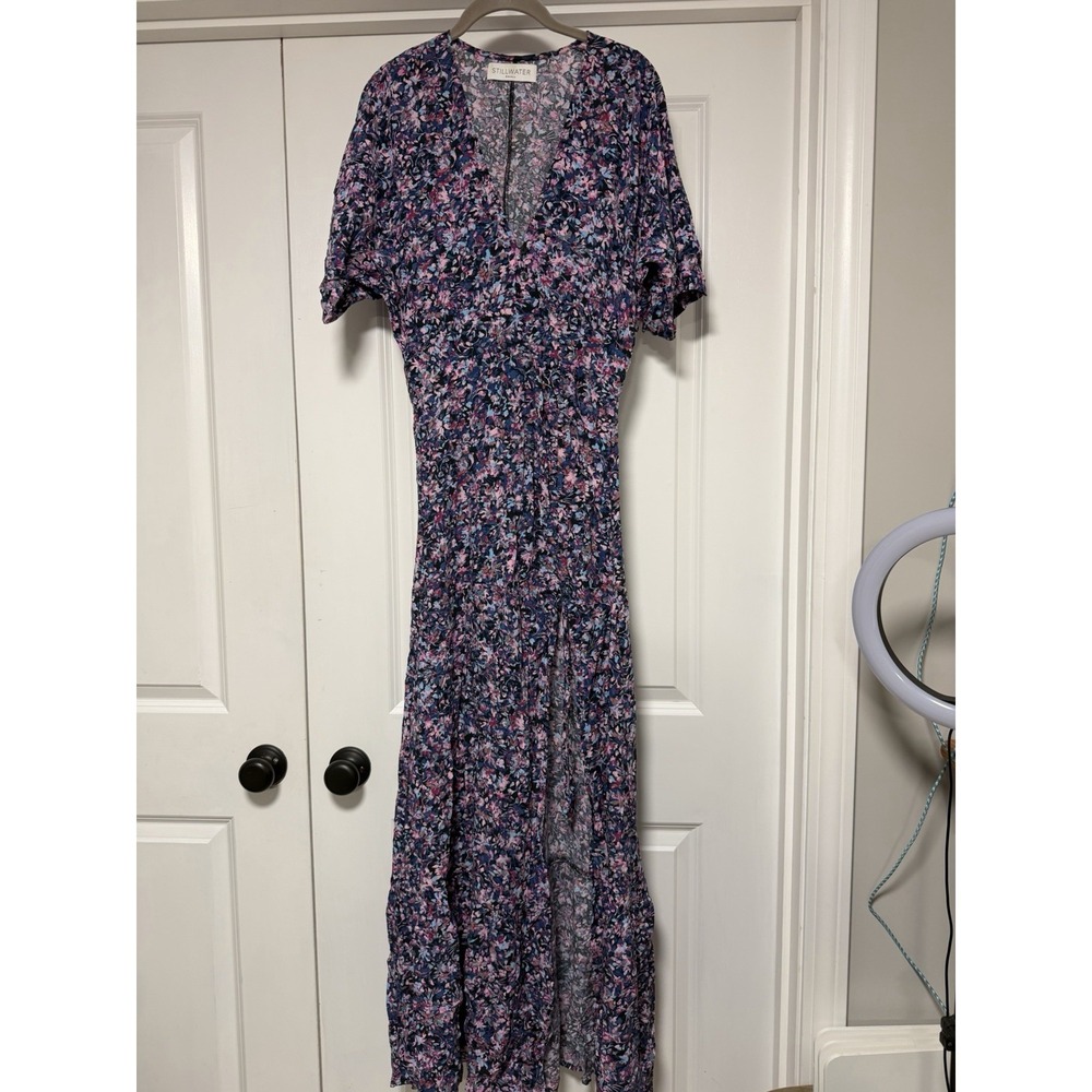 Stillwater, Women's Britton Midi Dress,‎ Size Small, Purple/Pink/Blue
